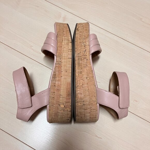 Franco Sarto Quilted Platform Sandals Nude Blush Pink Colour Sz 8 - Picture 4 of 13